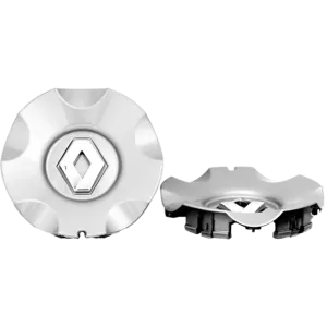 <br><strong>COP123G</strong><br/>MEDIA COPA RIN DE RENAULT STEPWEY II MODELO NUEVO GRIS PLATA LOGO CROMADO