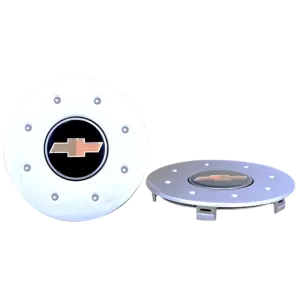 <br><strong>COP020</strong><br/>MEDIA COPA RIN DE CHEVROLET AVEO GRIS LOGO RESINA