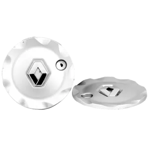 <br><strong>COP036</strong><br/>MEDIA COPA RIN DE RENAULT MEGANE GRIS LOGO CROMADO