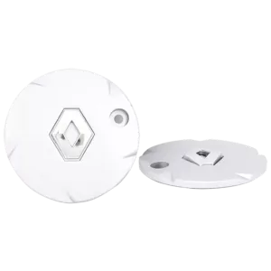 <br><strong>COP038</strong><br/>MEDIA COPA RIN DE RENAULT SYMBOL GRIS LOGO CROMADO