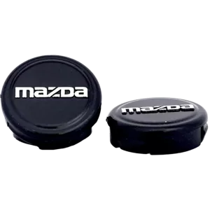 <br><strong>COP042</strong><br/>COPA RIN DE MAZDA ESTAMPADA NEGRA LOGO PLATEADO