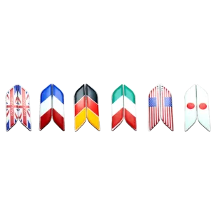 <br><strong>UNI075</strong><br/>BANDERA PAISES EN FLECHA X2 LAMINA 3M