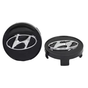 <br><strong>COP082</strong><br/>COPA RIN DE HYUNDAI TUCSON PATA LARGA CROMADA/NEGRA LOGO CROMADO