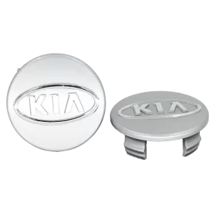 <br><strong>COP090G</strong><br/>COPA RIN DE KIA ESTANDAR LOGO OVALO GRIS LOGO CROMADO