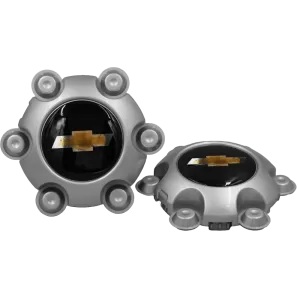 <br><strong>COP125</strong><br/>MEDIA COPA RIN DE CHEVROLET LUV D-MAX GRIS LOGO RESINA