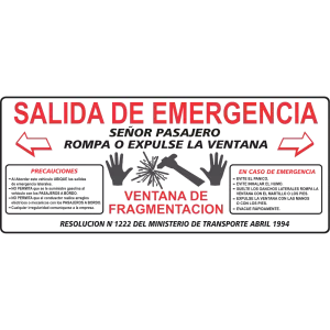 <br><strong>UNI038</strong><br/>SALIDA DE EMERGENCIA GRANDE X10
