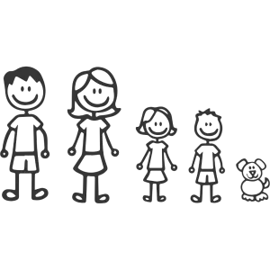 <br><strong>UNI073N</strong><br/>FAMILIA CLASICA CON PERRO